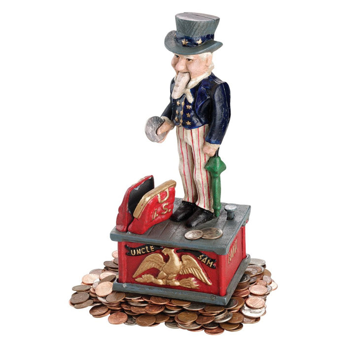 Design Toscano Uncle Sam Mechanical Piggy Bank Wayfair